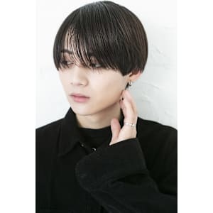 王道メンズショートマッシュ清潔感デザインカラー透明感池袋