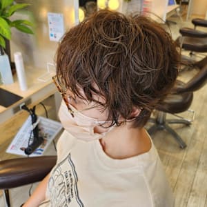 ショート×ドレープパーマ