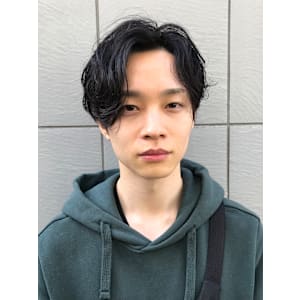 カルマパーマ/ベリーショート/センターパート