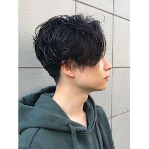 カルマパーマ/ベリーショート/センターパート