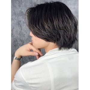 セミロングセンターパート