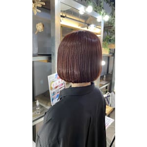 ボブ/ボルドーカラー