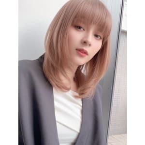 くびレイヤーエモージュケアカラー似合わせカットシアベージュ