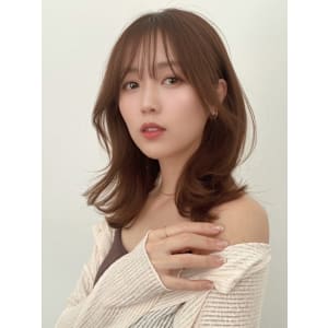 レイヤーロング美髪くびれワンカールシルキーグレージュ