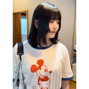 姫カット×グレージュ