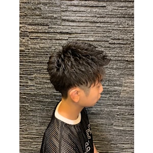 2ブロックショートスタイル　床屋　理容室　五反田