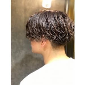 2ブロックパーマ　五反田　床屋　理容室　