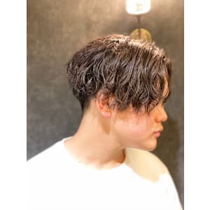 2ブロックパーマ　五反田　床屋　理容室　