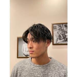 2ブロックパーマ　五反田　理容室　床屋