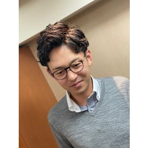 七三パーマスタイル