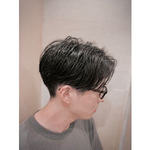 センターパートナチュラルヘア