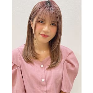 ハイトーンベージュミディアムスタイル