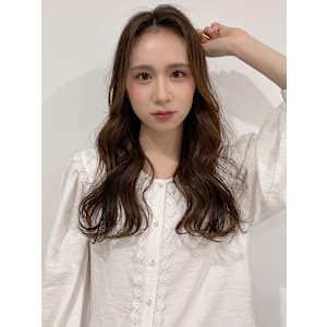 韓国風ウェーブセンターパート