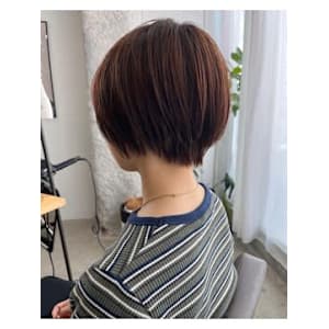 【天神 今泉 大名】マッシュショート　オレンジブラウン