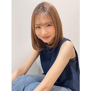 シースルーバングワンカールボブ