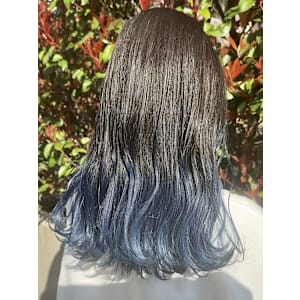 20代/30代/ブルー/グラデーションカラー/裾カラー