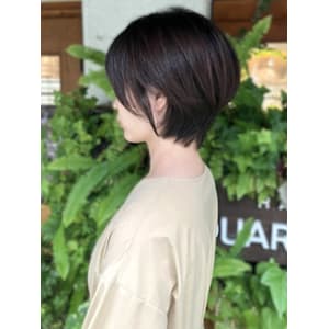 大人ショートボブ　グレージュ　アッシュカラー　20代30代