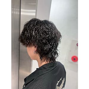 ニュアンスウルフ×波巻きツイストスパイラルパーマ