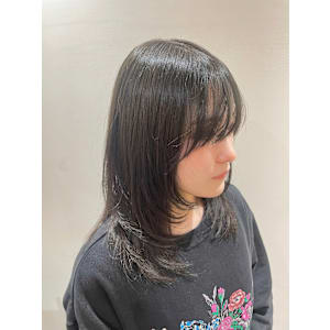 ふんわりレイヤー×ダークグレージュ