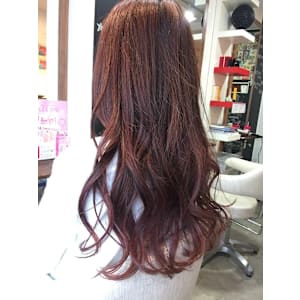 バレイヤージュ×ベリーピンク