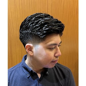 銀座　理容室　アイロンパーマ　フェードパーマ