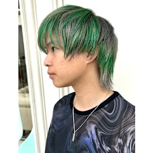 グレー×グリーンウルフ