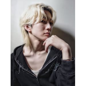 メンズウルフ/ダブルカラー/ホワイトカラー/ブロンド/ウルフ