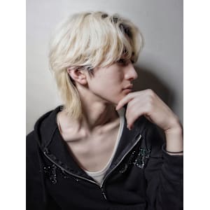 メンズウルフ/ダブルカラー/ホワイトカラー/ブロンド/ウルフ