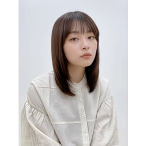 イメチェンシースルーバングオリーブベージュ