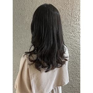 ワンレングスカールロング