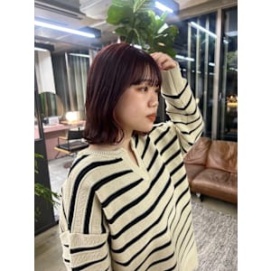 ピンクブラウン×ピンクベージュイヤリングカラー