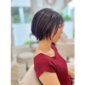 大人可愛い丸みショートボブ☆