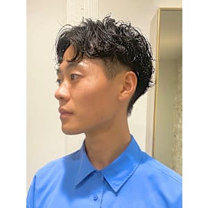 センターパート/カーリーパーマ