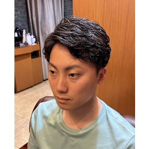 銀座　理容室　メンズナチュラルパーマ