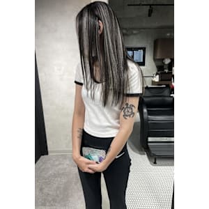 ★プラチナシルバー系ハイライトデザイン★