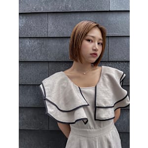 【2023秋】切りっぱなしボブ× ハニーベージュ