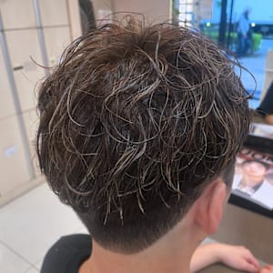 メンズパーマ×ハイライトカラー