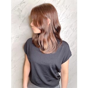 【MICHI 富田店　古作蓮】透け感　ベージュ　髪質改善