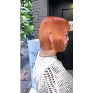 夏オススメブリーチカラー　ペールオレンジ