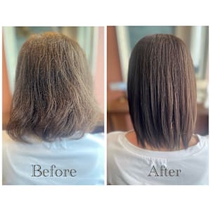 髪質改善ヘアエステストレート＋水素カラー
