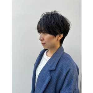 ３０代〜　大人ショート＋毛流れふんわりワンカールパーマ