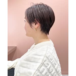 ショートヘア/ハイライト/オレンジグレイベージュ