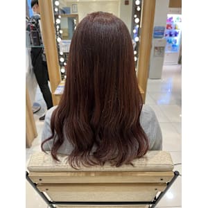 ［なつな］チェリーレッド/ブリーチなしカラー