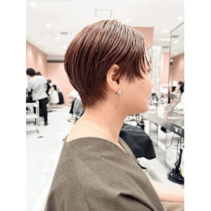 マッシュショート/ハイライト/オレンジグレージュ