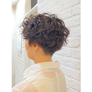 【ゆるふわ】ショートマッシュパーマ　30代40代