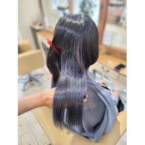 インナーカラー×ブルーグレー