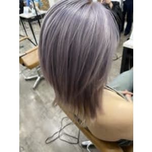 ダブルカラーラベンダーブリーチハイトーン