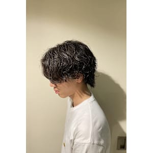 メンズウルフカット×パーマ×ツーブロック - SUPER CUT 大通店【スーパーカットオオドオリテン】掲載中