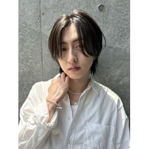 【メンズ】センターパートウルフ