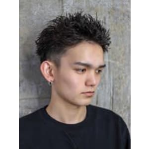 スパイキーショート　ツイストパーマ　メンズショート